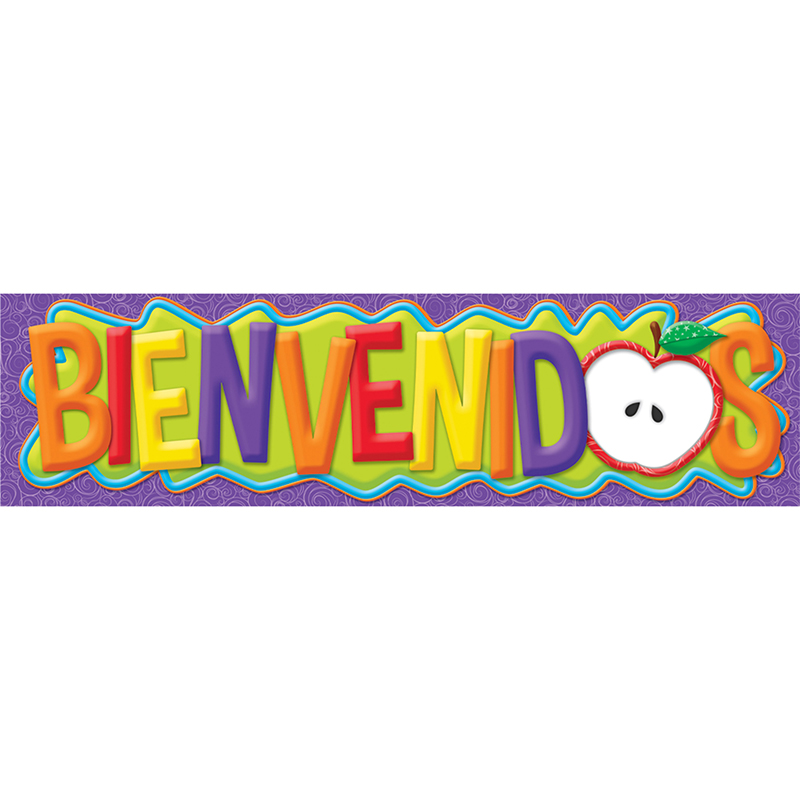 Picture of Eureka EU-849273 Color My World Spanish Welcome Horizontal Banners