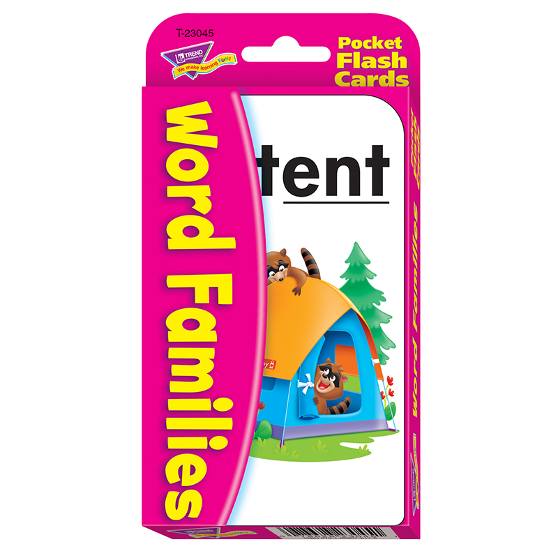 Picture of Trend Enterprises T-23045 Word Families Pocket Flash Cards