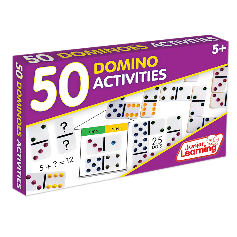 Picture of Junior Learning JRL339 Plastic 50 Dominoes Activities Set