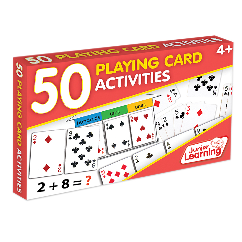 Picture of Junior Learning JRL341 50 Playing Cards Activities Educational Game