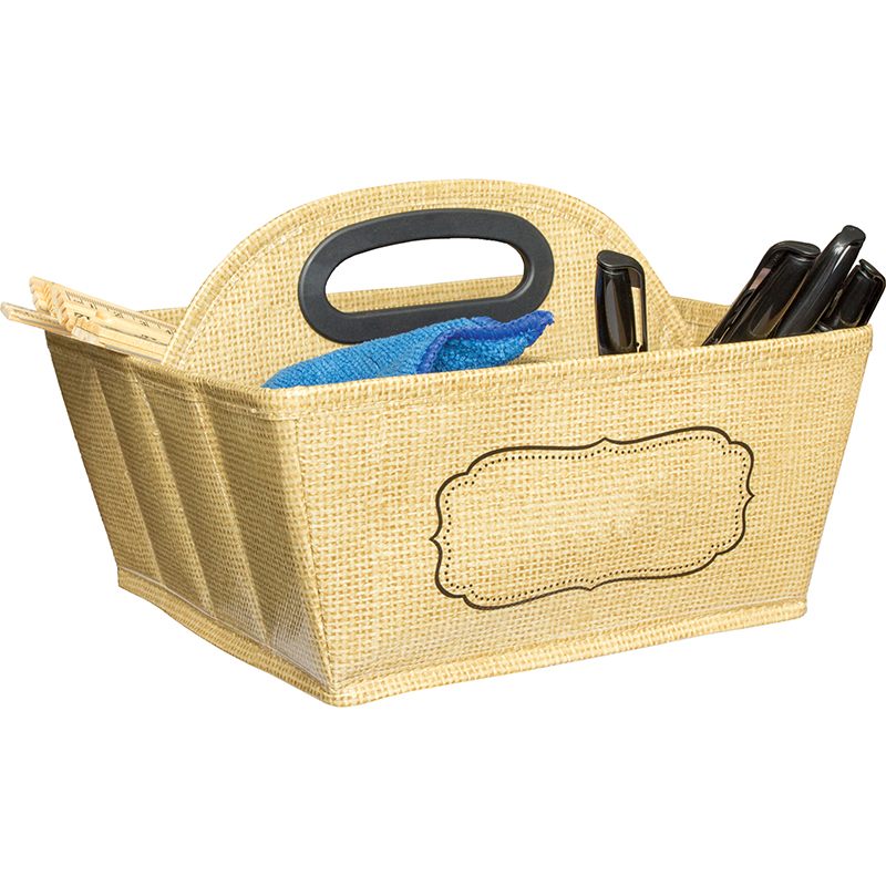 Picture of Teacher Created Resources TCR20836 Burlap Storage Caddy