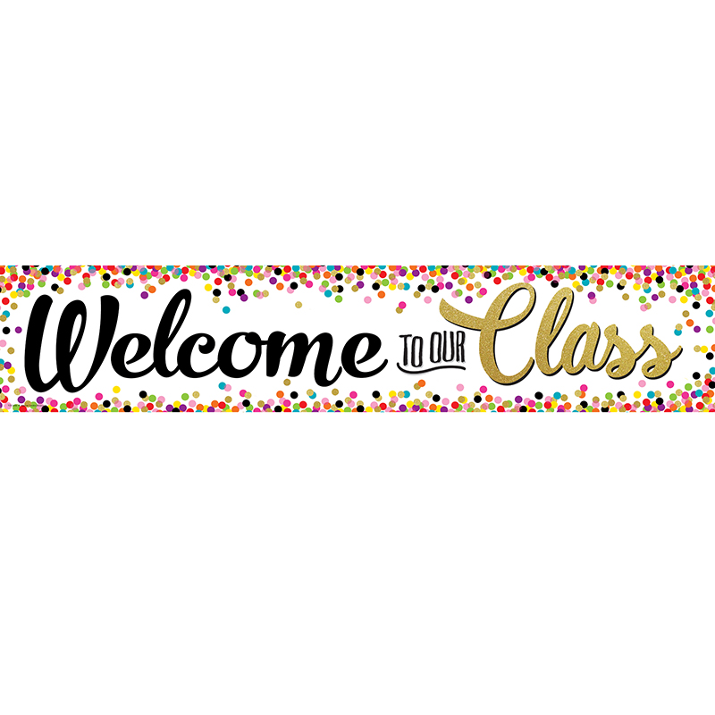 Picture of Teacher Created Resources TCR3606 Confetti Welcome to Our Class Banner
