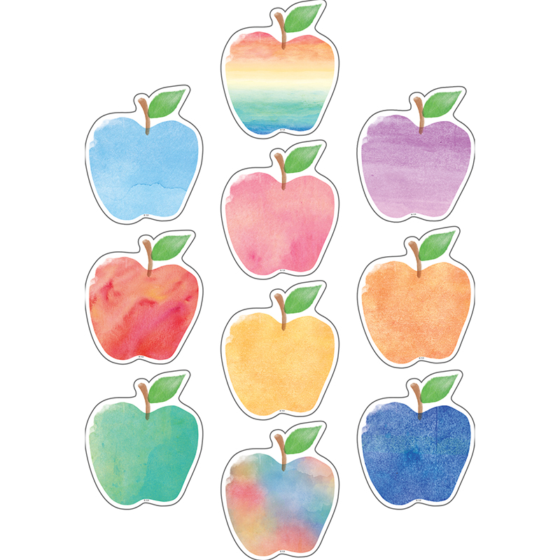 Picture of Teacher Created Resources TCR5611 Watercolor Apples Accents