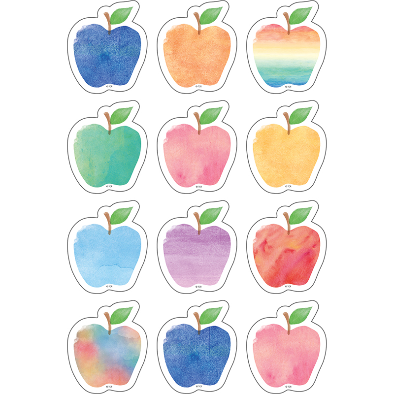 Picture of Teacher Created Resources TCR5635 Watercolor Apples Mini Accents