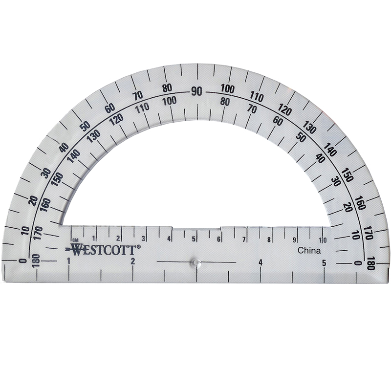 Picture of Acme United Corporation ACM11200 6 in. 180 deg Protractor Instrument  Clear