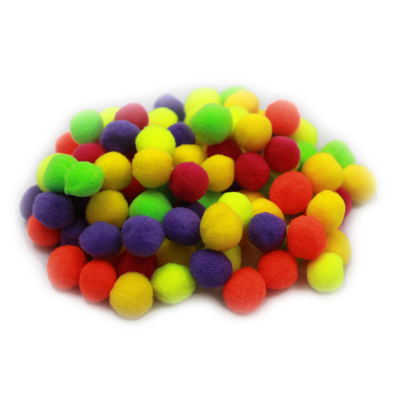 Picture of Charles Leonard CHL69116 0.5 in. Hot Pom Poms  Assorted Color - 100 Count