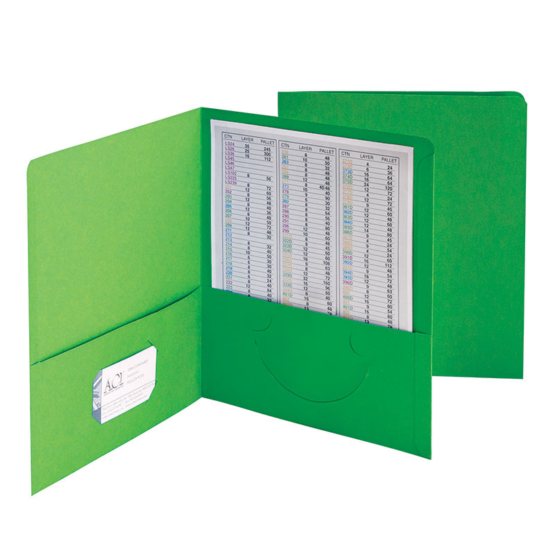 Smead Green Standard Two Two Pocket Folders 25 Count - Green
