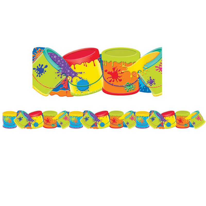 Picture of Eureka EU-845622 3.25 in. Color My World Paint Buckets Deco Trim