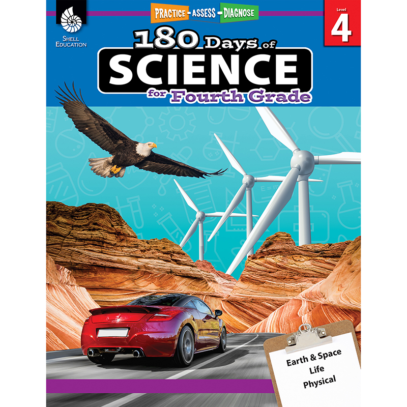 Picture of Shell Education SEP51410 180 Days of Science Book for Grade 4