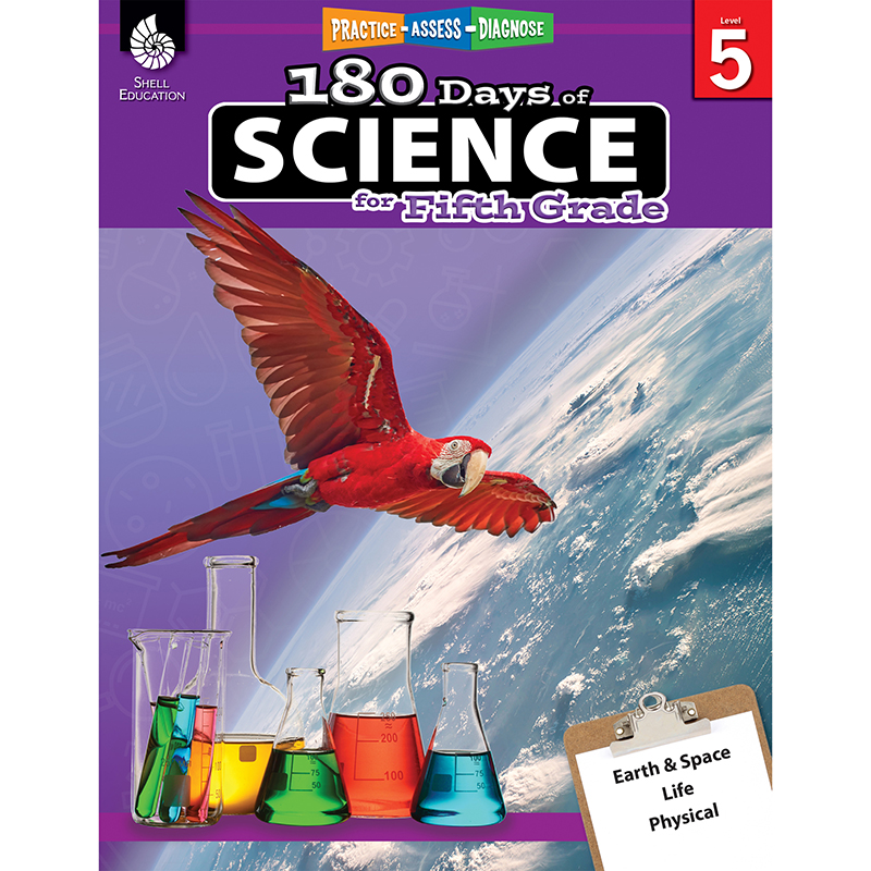 Picture of Shell Education SEP51411 180 Days of Science Book for Grade 5