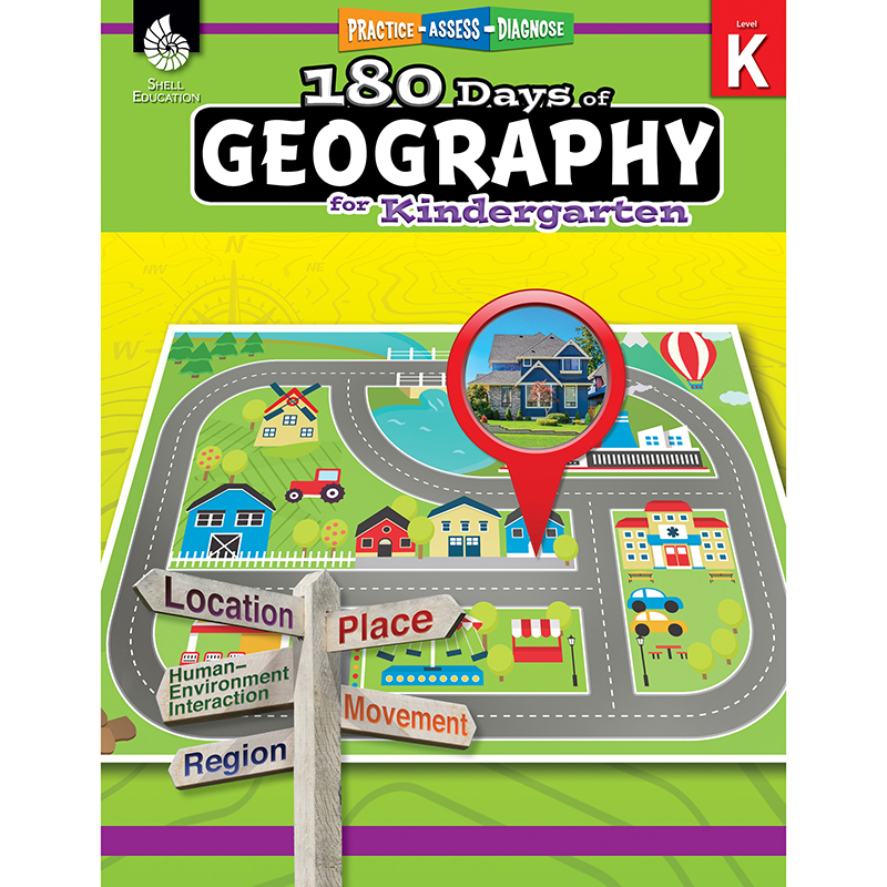 180 Days of Geography Book for Kindergarten