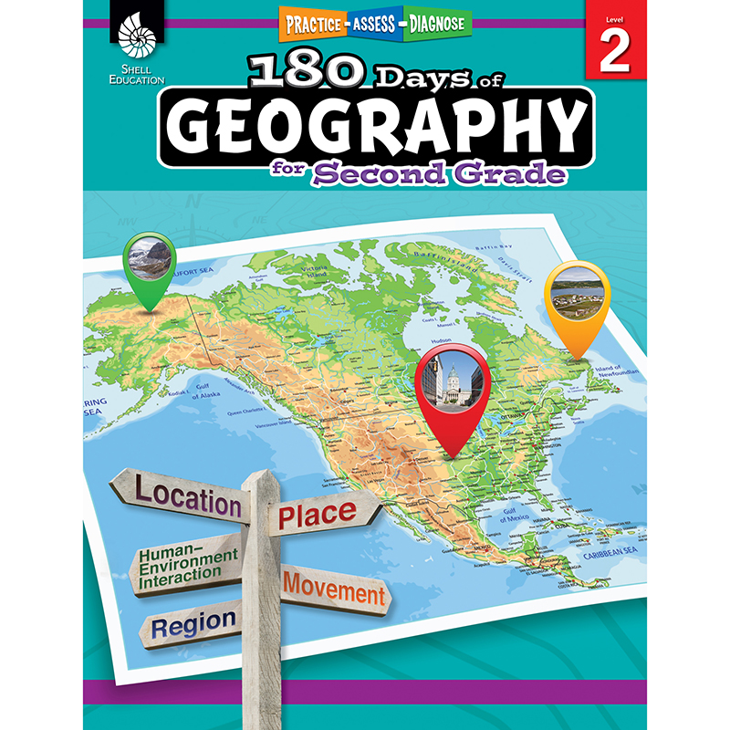 180 Days of Geography Book for Grade 2