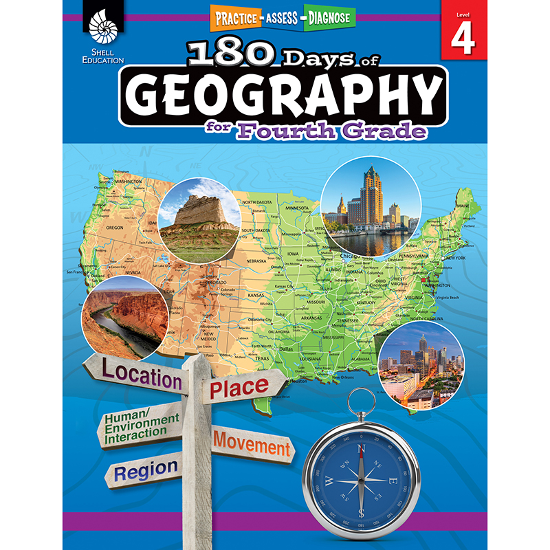 180 Days of Geography Book for Grade 4
