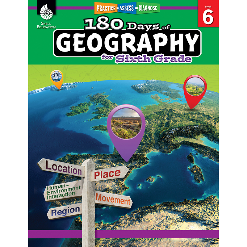 180 Days of Geography Book for Grade 6