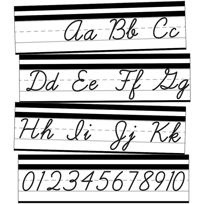 Picture of Carson Dellosa CD-110411 Alphabet Line Cursive Mini Bulletin Board Set