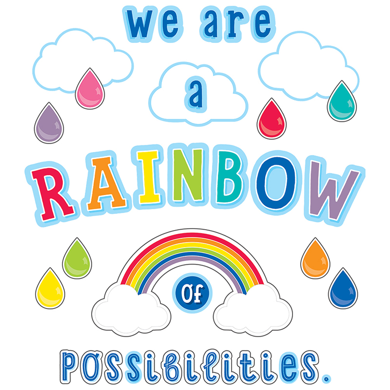 Picture of Carson Dellosa CD-110416 We Are A Rainbow of Possibilities Bulletin Board Set
