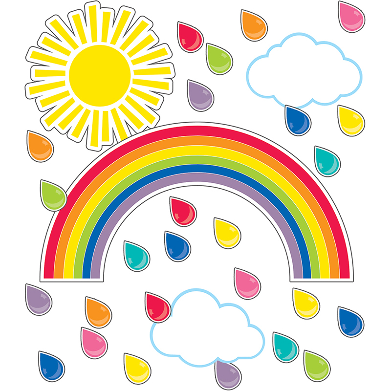 Picture of Carson Dellosa CD-110417 Hello Sunshine Giant Rainbow Bulletin Board Set