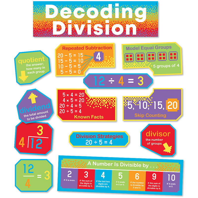 Picture of Carson Dellosa CD-110445 Decoding Division Mini Bulletin Board Set