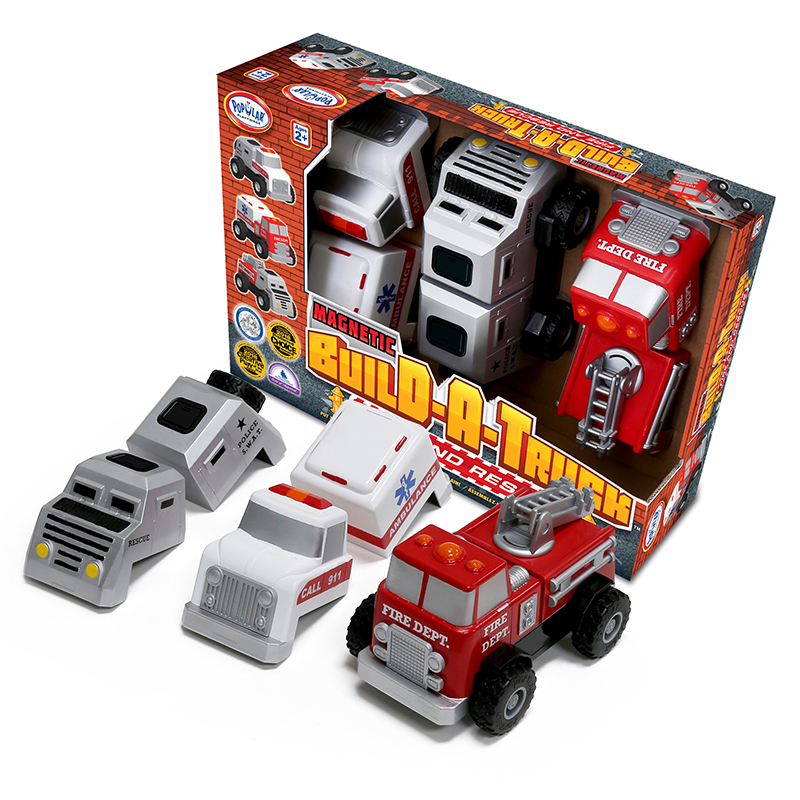 Magnetic Build a Fire & Rescue Truck