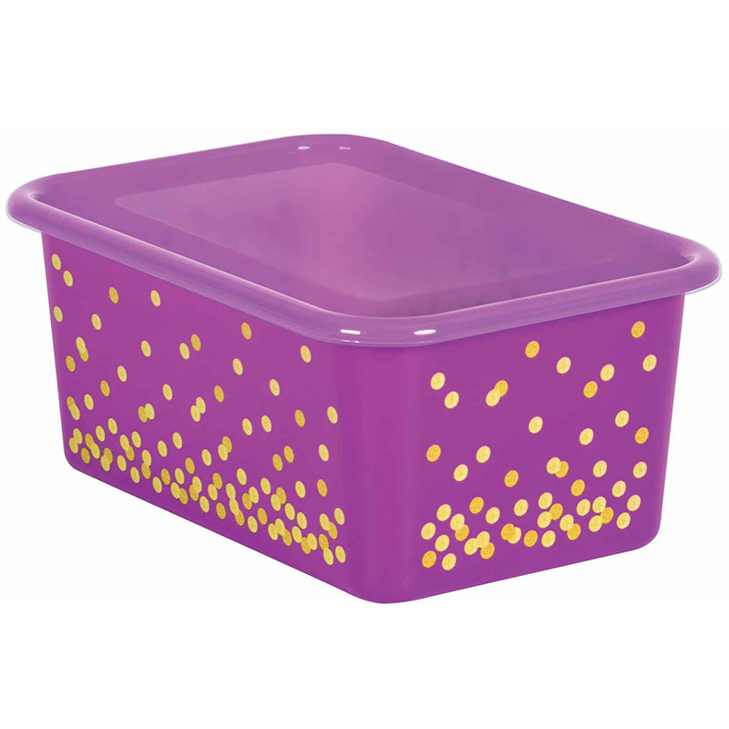 Picture of Teacher Created Resources TCR20342 Clear Plastic Storage Bin with Lid&#44; Small