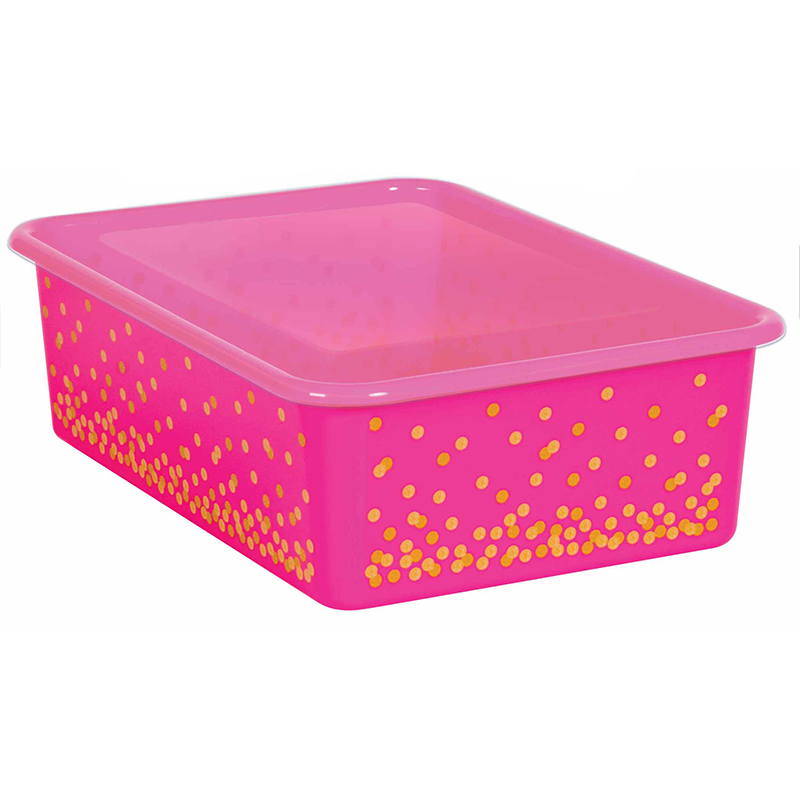 Picture of Teacher Created Resources TCR20343 Clear Plastic Storage Bin with Lid&#44; Large