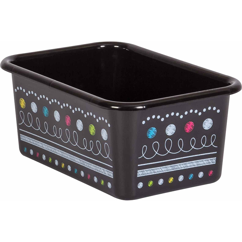 Picture of Teacher Created Resources TCR20894 Chalkboard Brights Small Plastc Bin