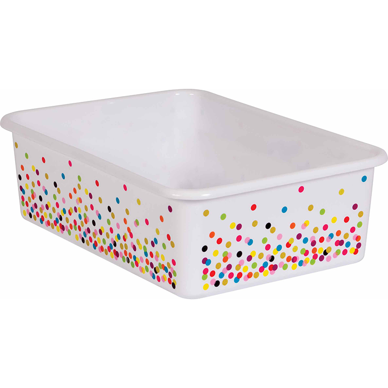 Picture of Teacher Created Resources TCR20895 Confetti Plastic Storage Bin&#44; Large