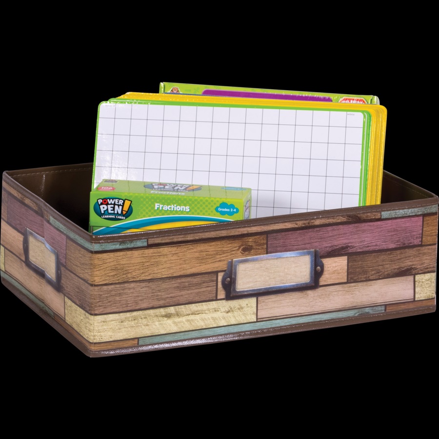 Picture of Teacher Created Resources TCR20914 Reclaimed Wood Storage Bin