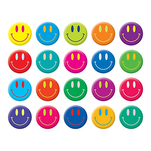 Smiley Faces Stickers, Pack of 12