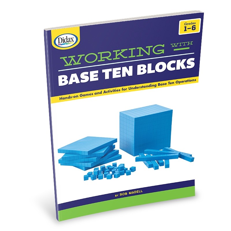Picture of Didax DD-211017 Working with Base Ten Blocks Book, Grade 1-6