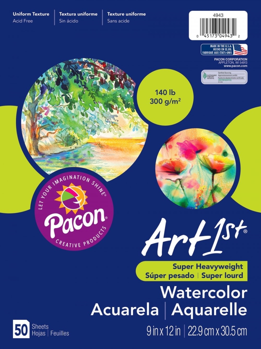 Picture of Pacon PAC4943 140 lbs Art1st Watercolor Paper&#44; 9 x 12 in.