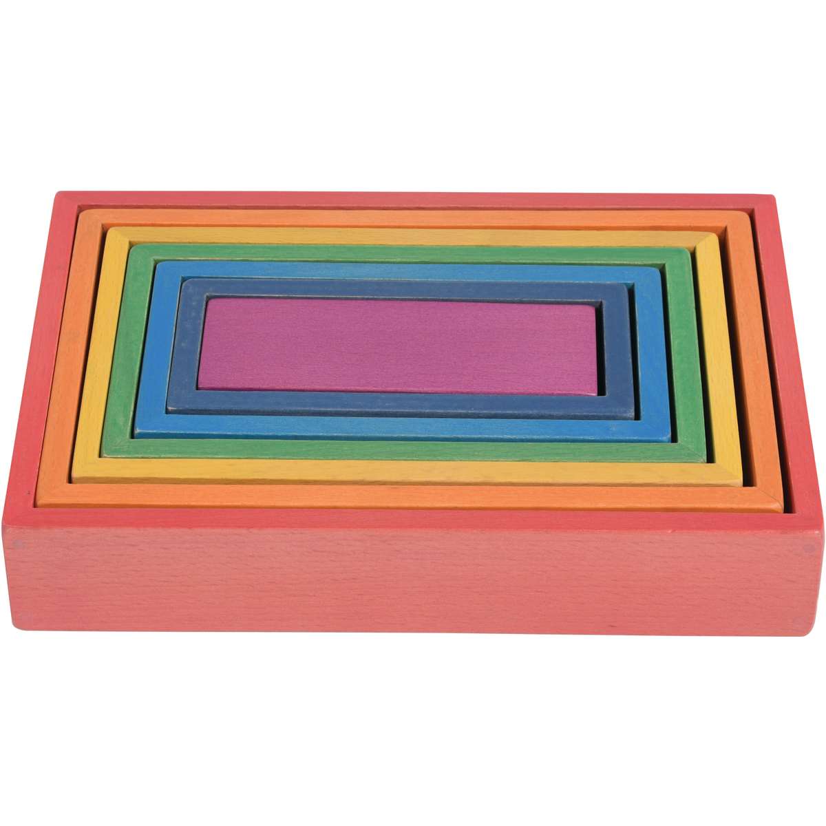 Picture of Learning Advantage CTU73414 Wooden Rainbow Architect - Rectangles