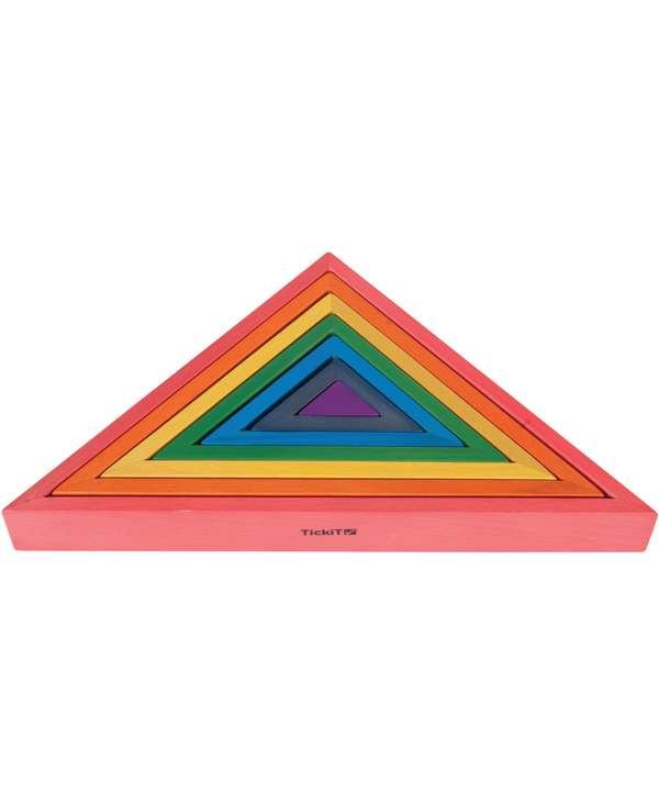 Picture of Learning Advantage CTU73418 Wooden Rainbow Architect - Triangles