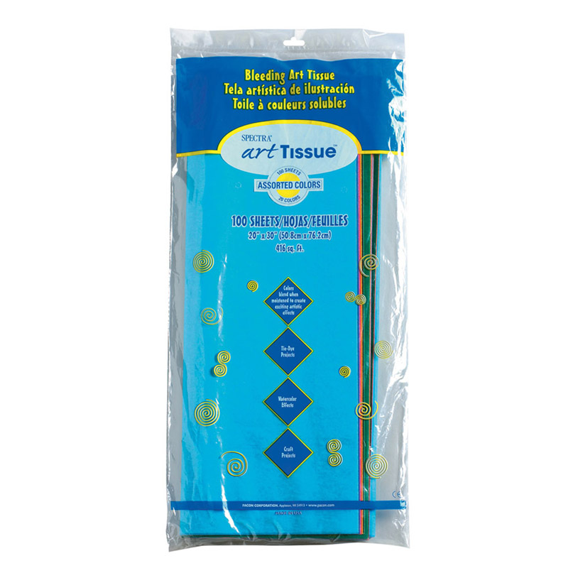 Pacon PAC58516-2 20 x 30 in. Spectra Art Tissue Paper, Assorted - 100 Per Pack - Pack of 2