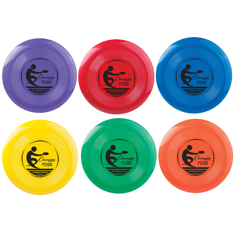 Picture of Champion Sports CHSFD125-6 Plastic Disc Set&#44; Assorted Colors - 6 Each