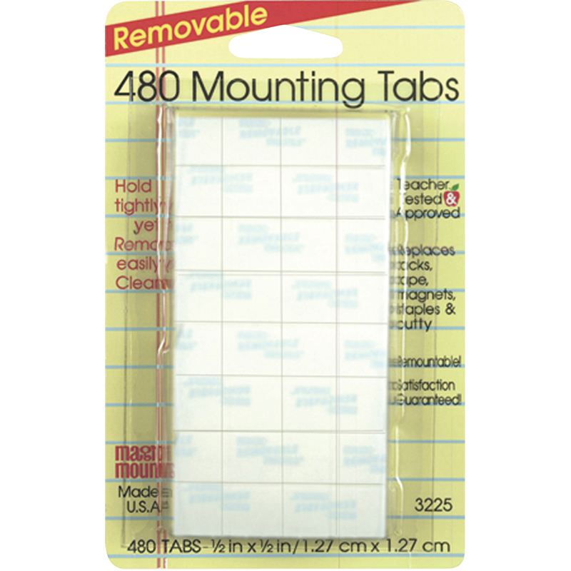 0.5 in. Wall Mounting Tabs 480 Tabs - Pack of 3