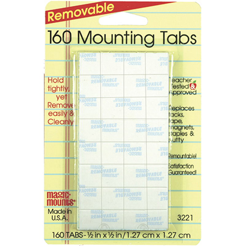 0.5 in. Wall Mounting Tabs 160 Tabs - Pack of 6