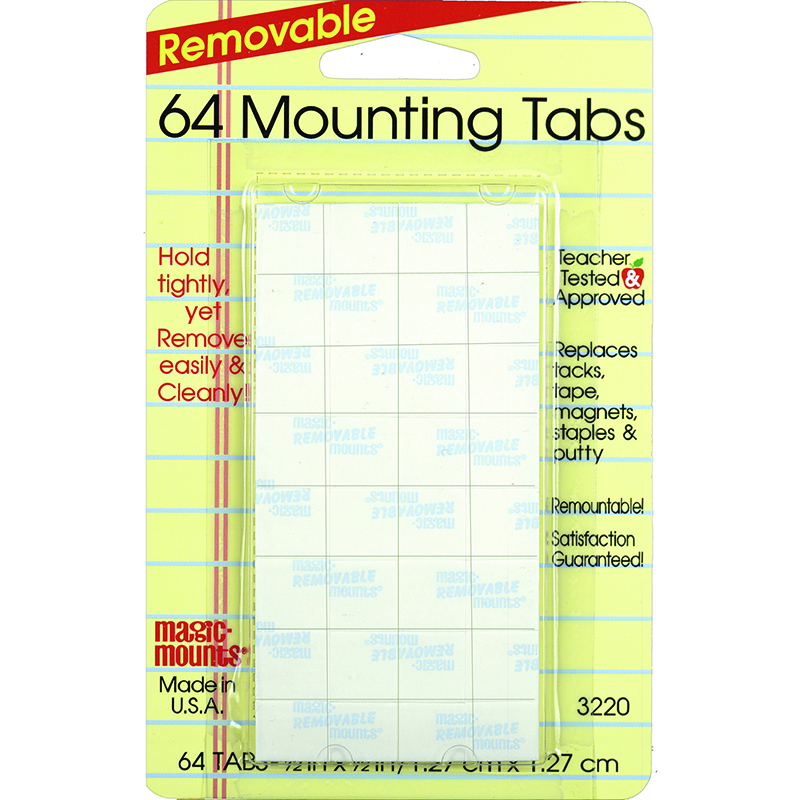 0.5 x 0.5 in. Magic Mounting Tabs - 64 Per Pack - Pack of 12