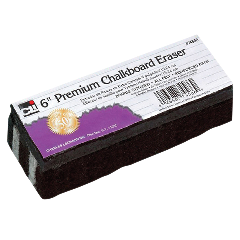 Picture of Charles Leonard CHL74586-12 Premium Chalkboard Eraser - 12 Each