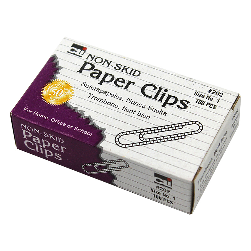 Picture of Charles Leonard CHL202-10 Standard Paper Clips Non Skid - 10 Per Pack - Pack of 10