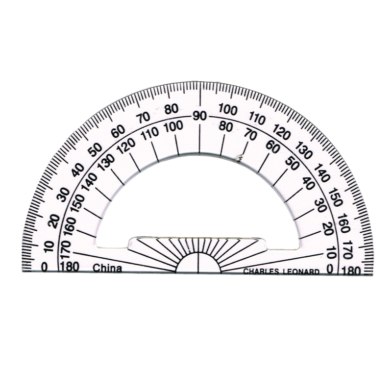 Picture of Charles Leonard CHL77104-60 4 in. Plastic Protractor - 60 Each