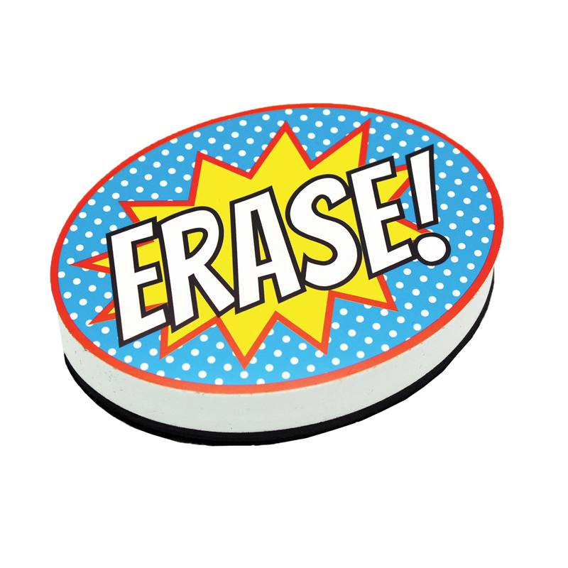 Picture of Ashley Productions ASH10051-6 Superhero Erase Magnetic Whiteboard Eraser - 6 Each
