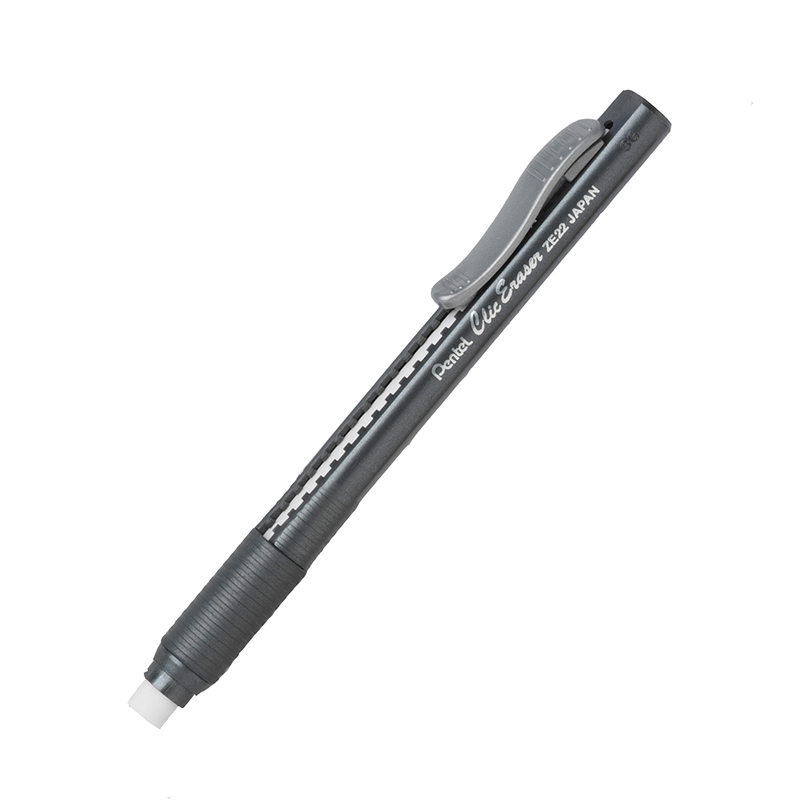 Clic Erasers Grip Black Barrel - 12 Each