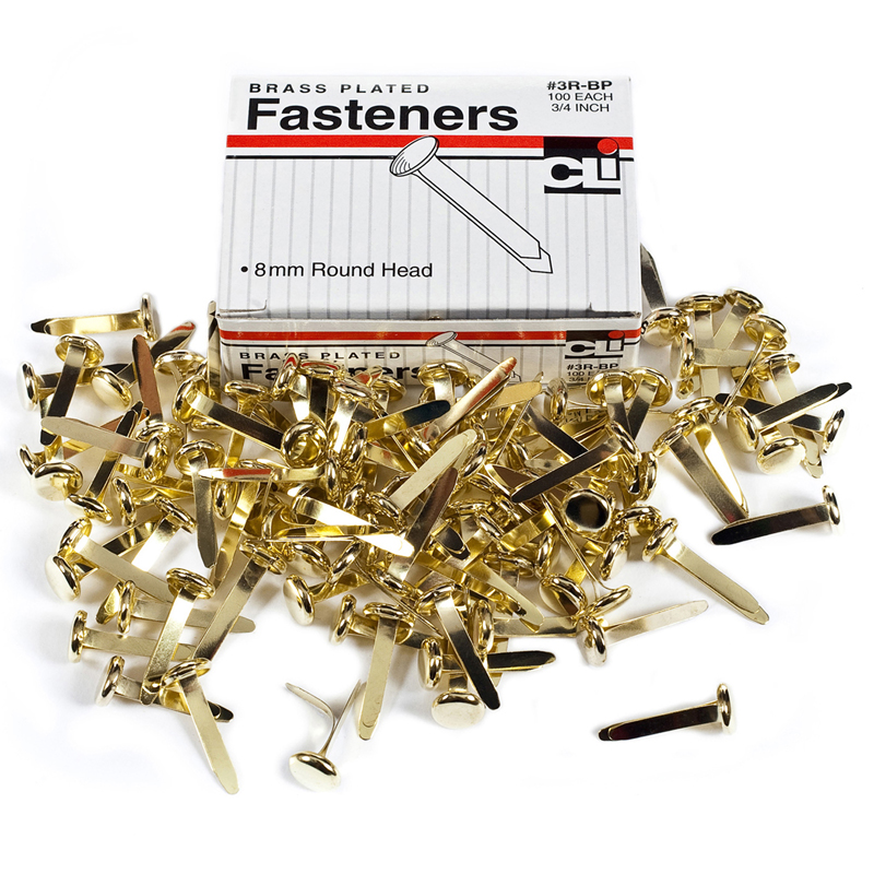 Picture of Charles Leonard CHL3RBP-20 0.75 in. Brass Paper Fasteners - 100 Per Box - Box of 20