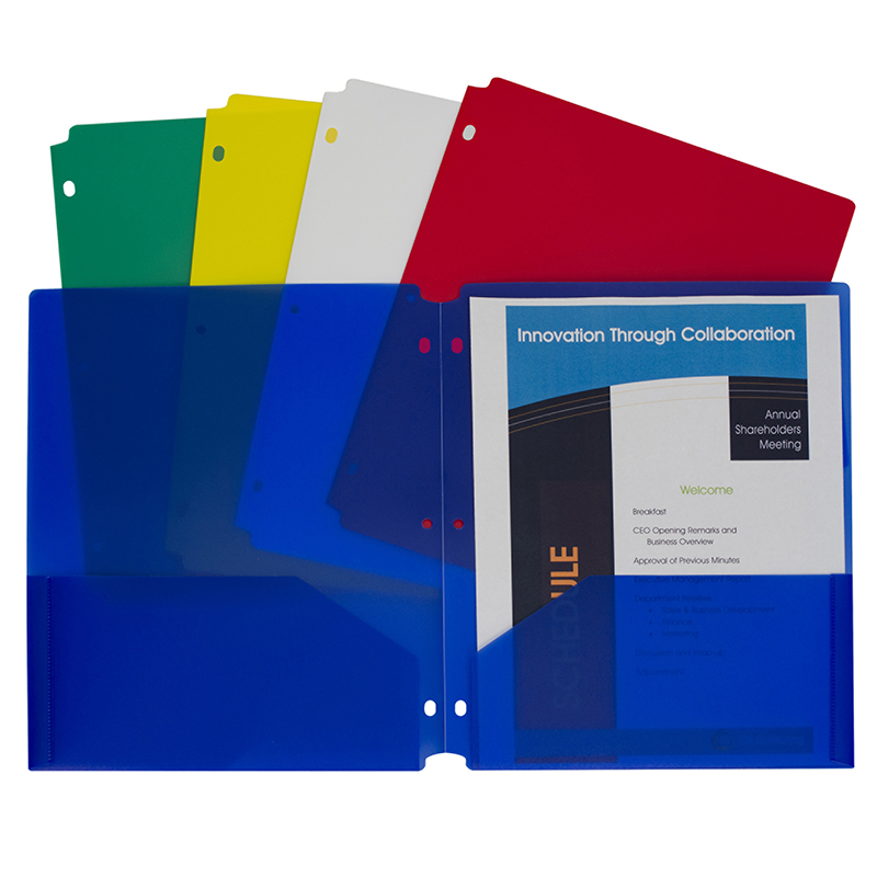 2 Pocket Poly Portfolios - 10 Per Pack - Pack of 2