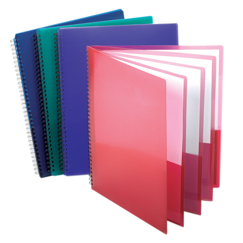 Oxford 8 Pocket Organizer, Assorted Cover Color - 4 Each