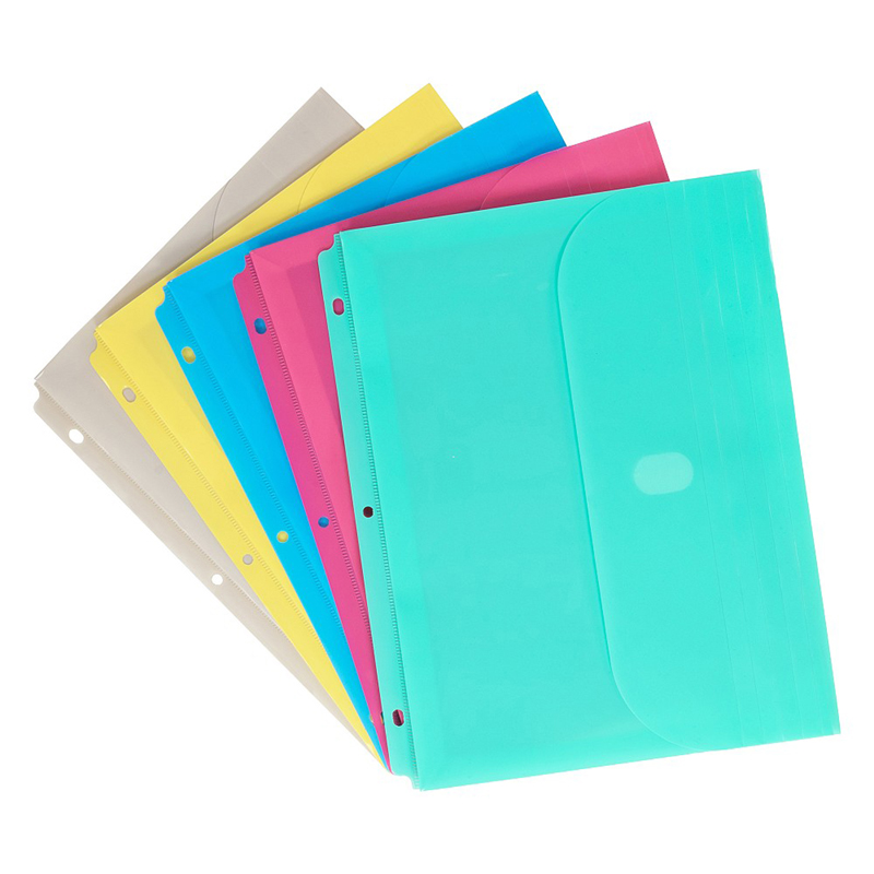 Picture of C-Line Products CLI58730-18 Binder Pocket with Hook & Loop Closure&#44; Assorted Color - 18 Each