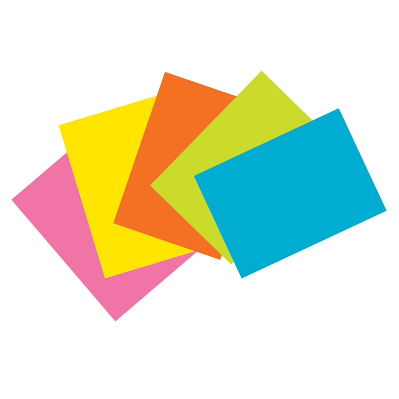 Picture of Pacon PAC1721-6 Super Bright Index Cards Unrule - 4 x 6 in. - Pack of 6