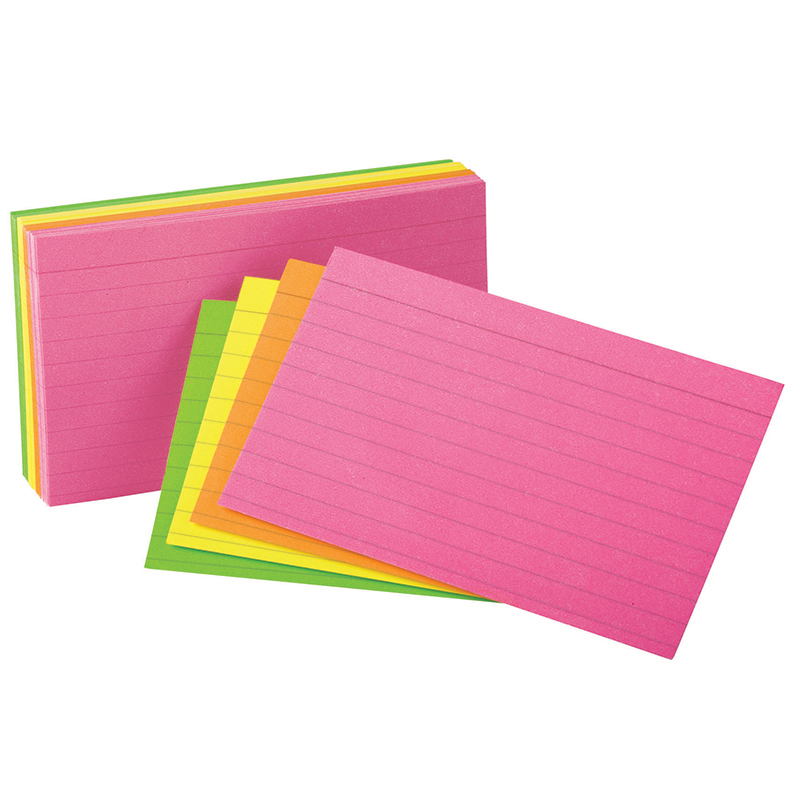 4 x 6 in. Oxford Glow Index Cards - Pack of 6