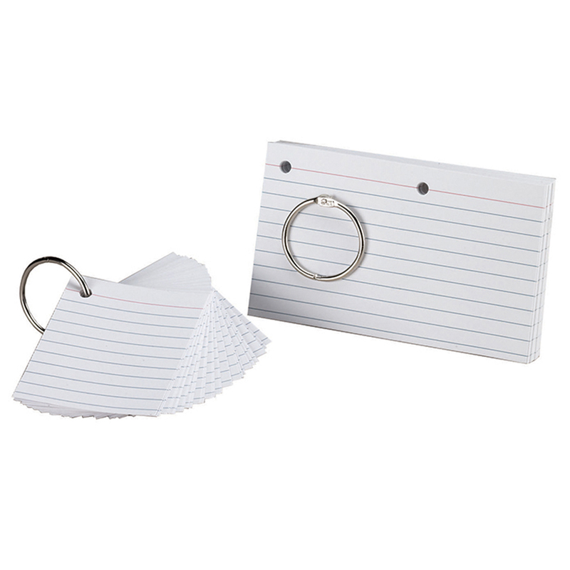 Oxford Justflip-It Punched & Perfed Study Cards - Pack of 12